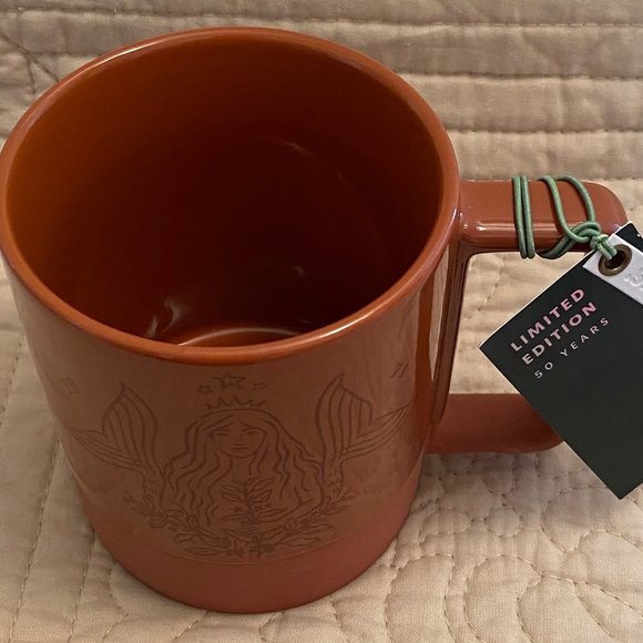 Mermaid Spring 2021 Starbucks 50th Anniversary Mug Terra Cotta Ceramic 12 Oz Mug - Picture 5 of 13